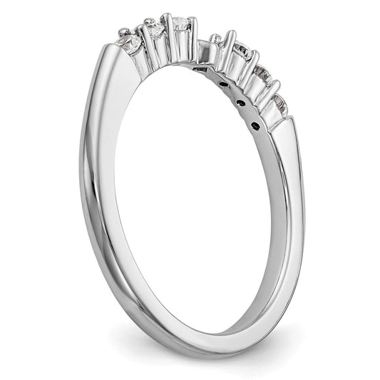 14K White Gold Peg Set 3/8 carat Diamond Semi-mount Engagement Ring