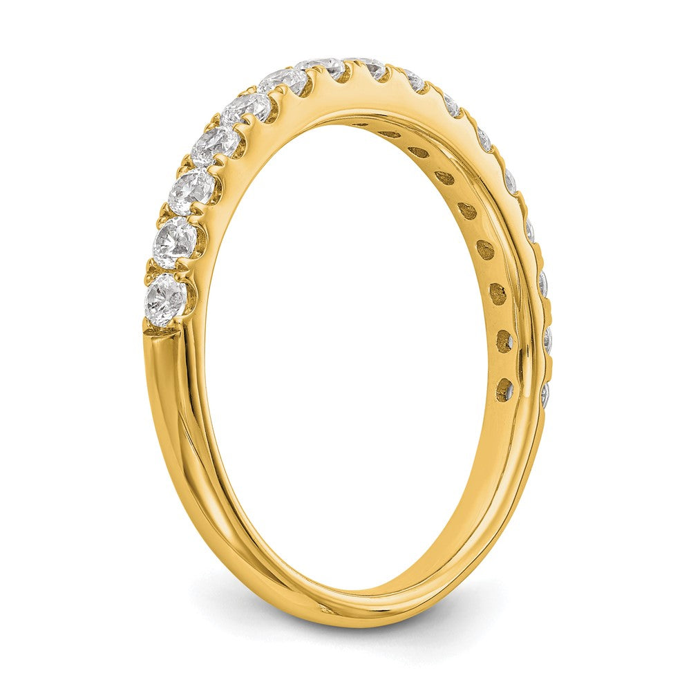 True Origin 14K Yellow Gold 1/2 carat Lab Grown Diamond VS+ F+ Complete Wedding Band Ring