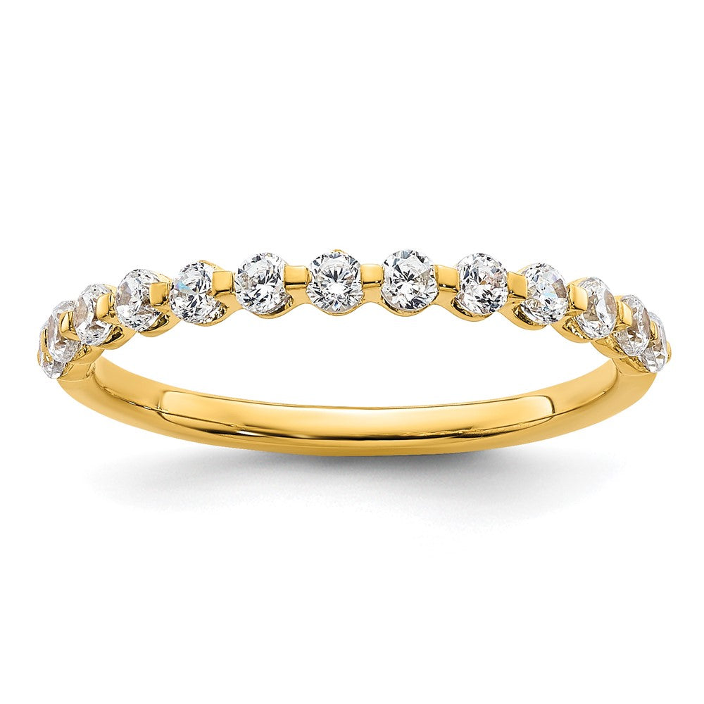 True Origin 14K Yellow Gold 1/2 carat Lab Grown Diamond VS+ F+ Complete Wedding Band Ring