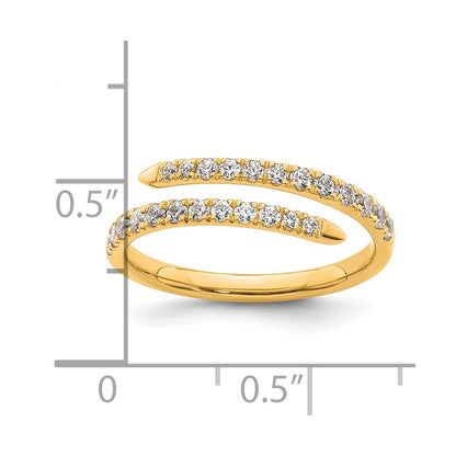 True Origin 14K Yellow Gold 3/8 carat Lab Grown Diamond VS+ F+ Complete Fashion Wedding Band Ring