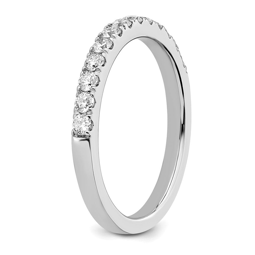 True Origin 14K White Gold 1/2 carat Lab Grown Diamond VS+ F+ Complete Wedding Band Ring