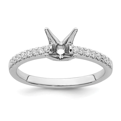 True Origin 14K White Gold 1/6 carat Lab Grown Diamond VS+ F+ Semi-Mount Princess Engagement Ring