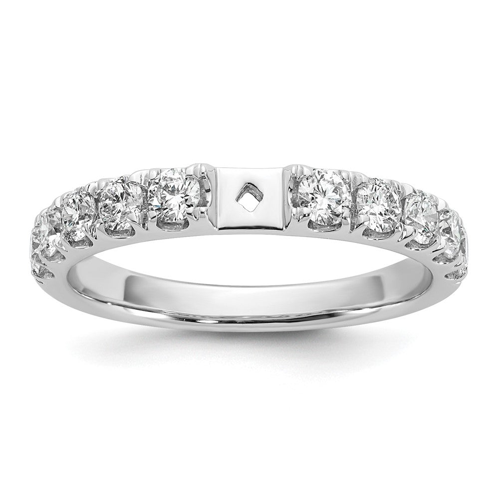 True Origin 14K White Gold 3/4 carat Lab Grown Diamond VS+ F+ Semi-Mount Peg Set Engagement Ring
