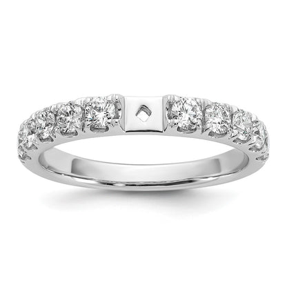 True Origin 14K White Gold 3/4 carat Lab Grown Diamond VS+ F+ Semi-Mount Peg Set Engagement Ring