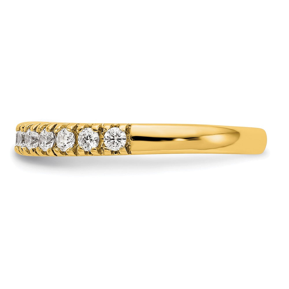 True Origin 14K Yellow Gold 1/2 carat Lab Grown Diamond VS+ F+ Complete Wedding Band Ring