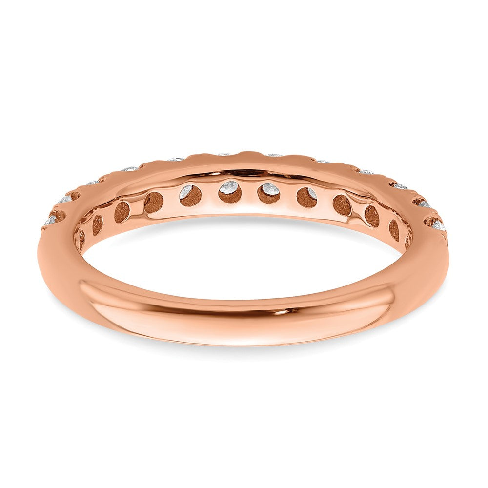 True Origin 14K Rose Gold 7/8 carat Lab Grown Diamond VS+ F+ Complete Wedding Band Ring