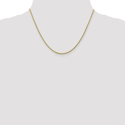 18 Inch 10K 1.5mm D/C Spiga Chain Necklace