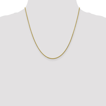 20 Inch 10K 1.5mm D/C Spiga Chain Necklace