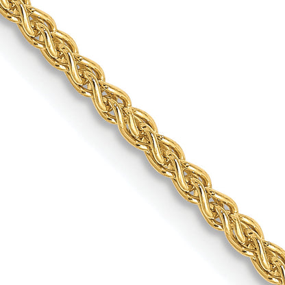 24 Inch 10K 1.5mm D/C Spiga Chain Necklace