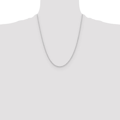 10K White Gold 1.75mm Diamond Cut Rope Chain