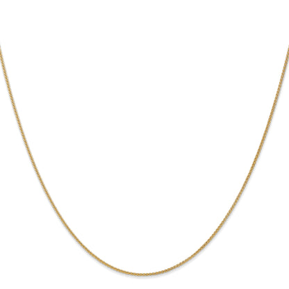16 Inch 10K 1mm Spiga Chain Necklace