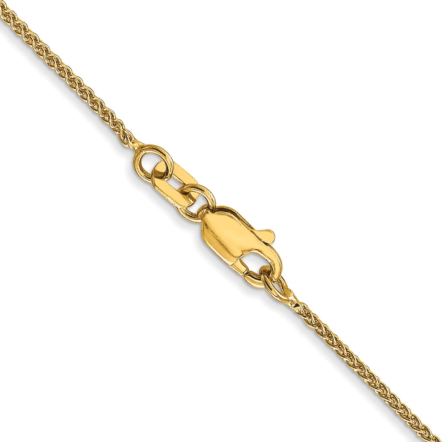 20 Inch 10K 1mm Spiga Chain Necklace
