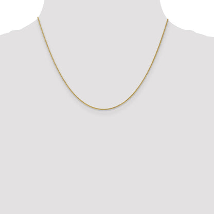 18 Inch 10K Yellow Gold 1mm Spiga Chain Necklace