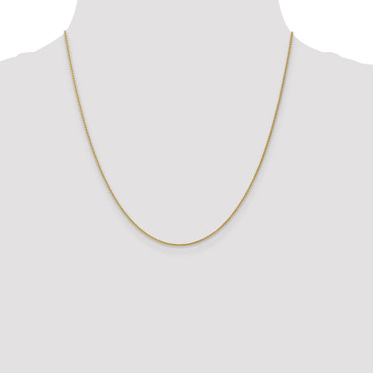 20 Inch 10K 1mm Spiga Chain Necklace