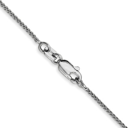 18 Inch 10K White Gold 1mm Spiga Chain Necklace