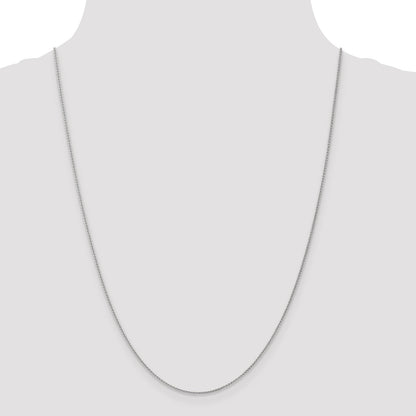 24 Inch 10K White Gold 1mm Spiga Chain Necklace