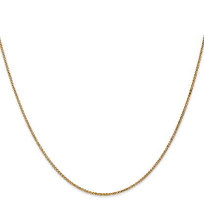 22 Inch 10K Yellow Gold 1.2mm Spiga Chain Necklace
