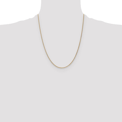 22 Inch 10K Yellow Gold 1.2mm Spiga Chain Necklace