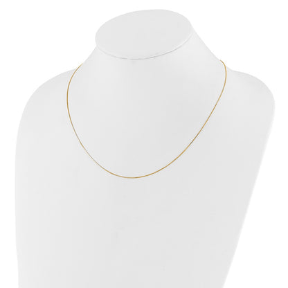 22 Inch 10K Adjustable .55mm Baby Box Chain Necklace