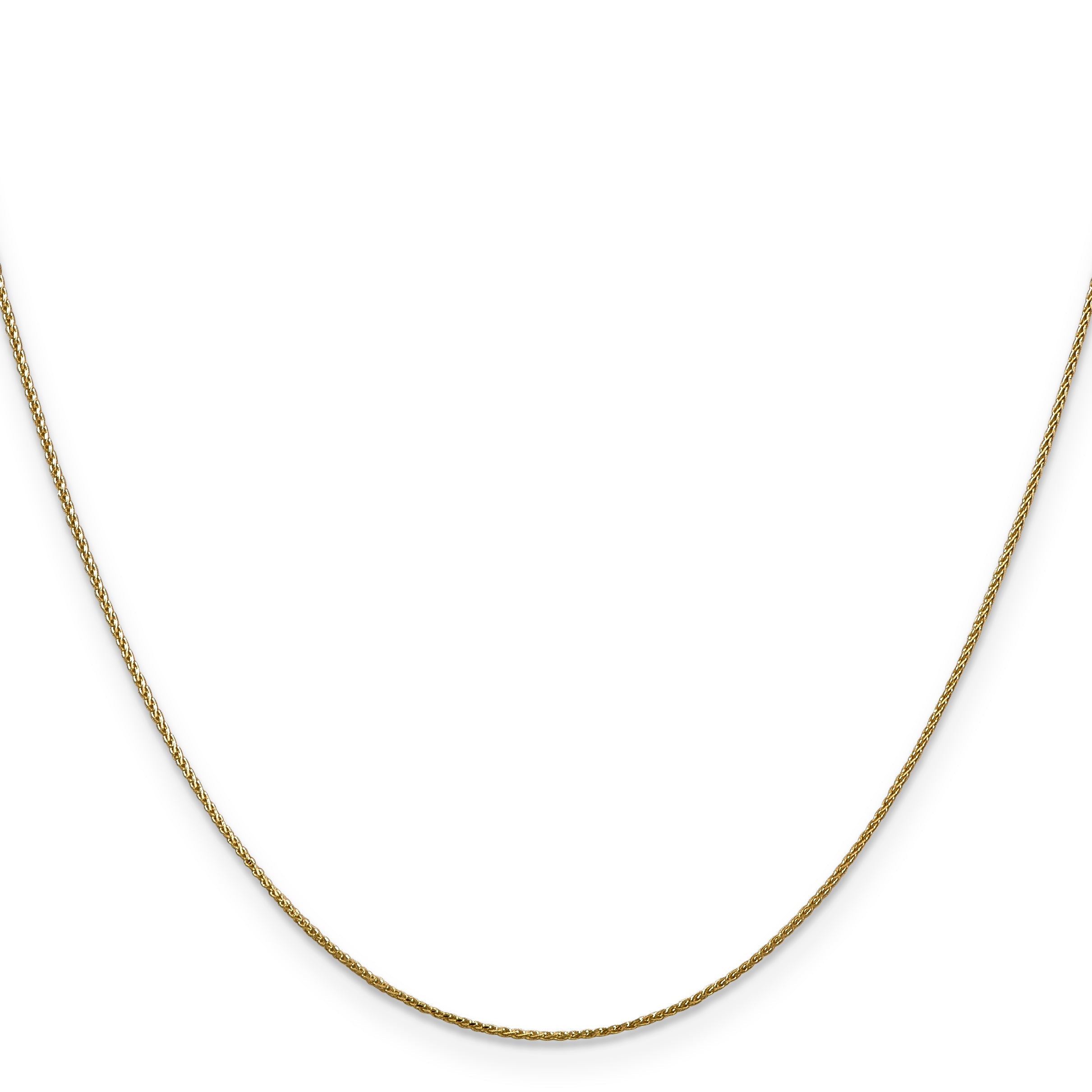 16 Inch 10K .65mm D/C Spiga Chain Necklace