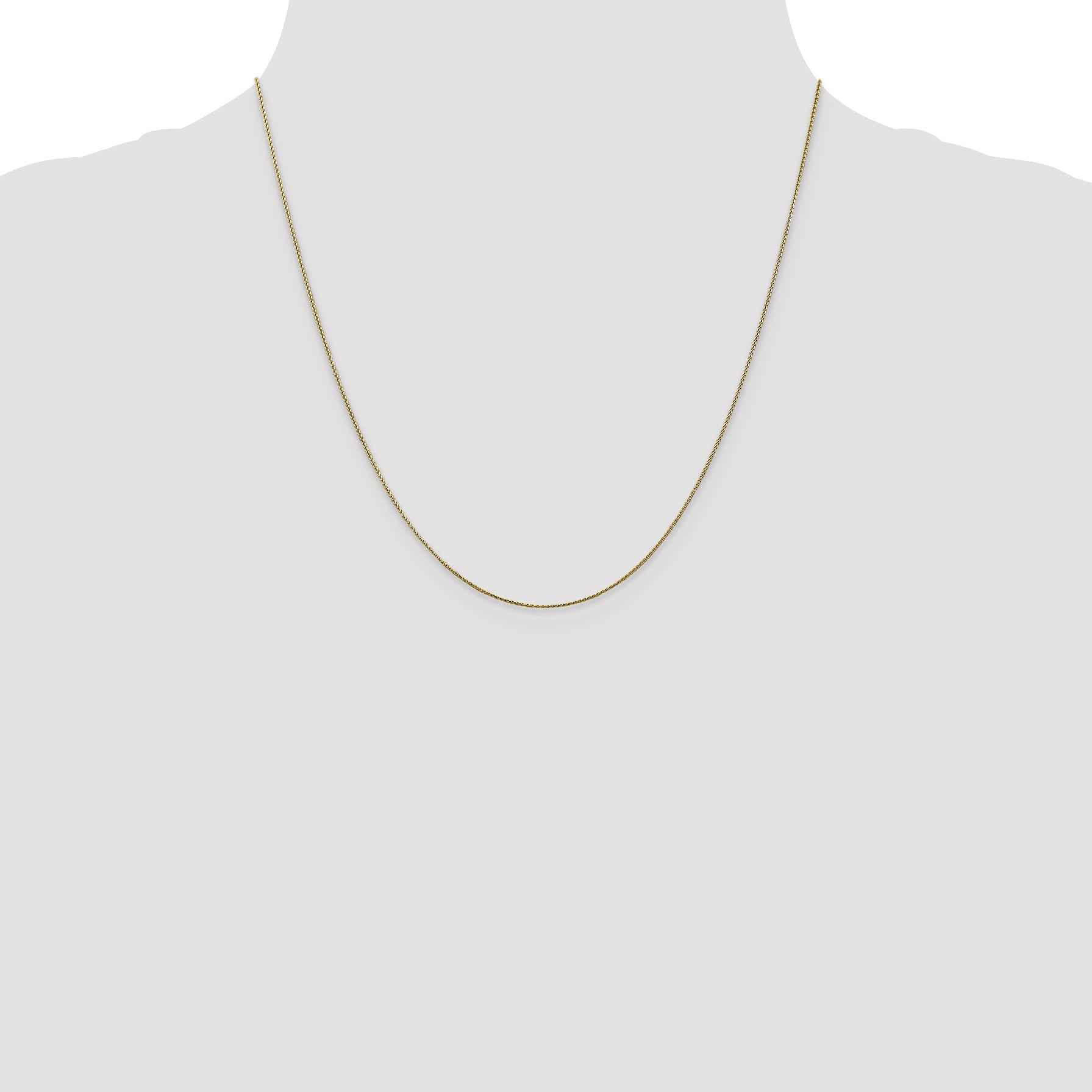 20 Inch 10K .65mm D/C Spiga Chain Necklace