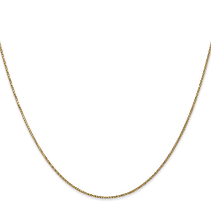 18 Inch 10K 1mm D/C Spiga Chain Necklace