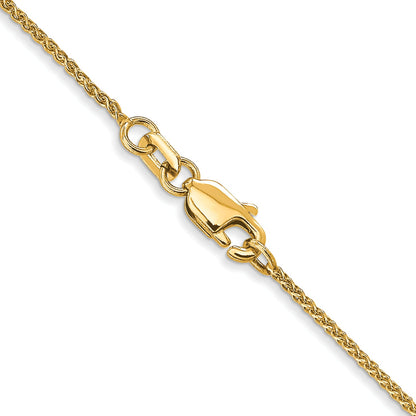 16 Inch 10K 1mm D/C Spiga Chain Necklace
