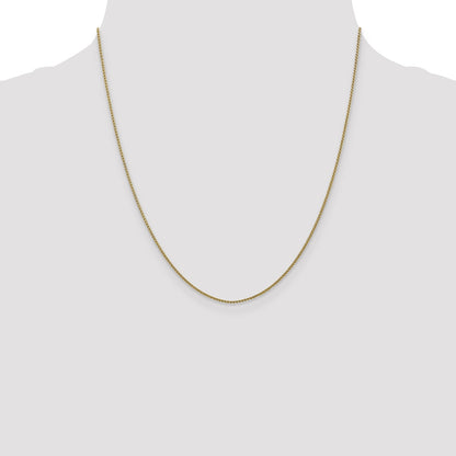 20 Inch 10K 1mm D/C Spiga Chain Necklace