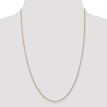 24 Inch 10K 1mm D/C Spiga Chain Necklace