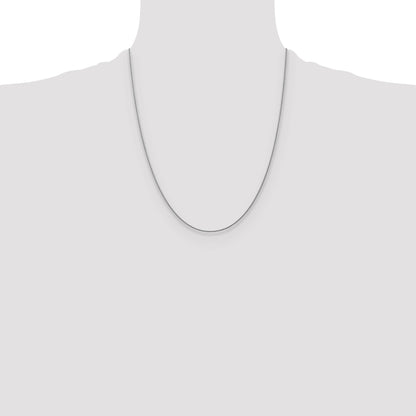 10K White Gold 1mm D/C Spiga Chain