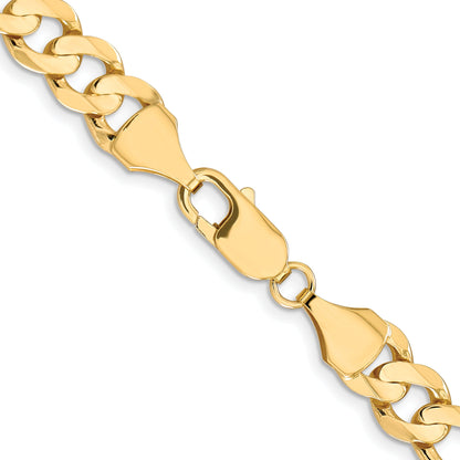 24 Inch 10K 8.75mm Concave Figaro Chain Necklace
