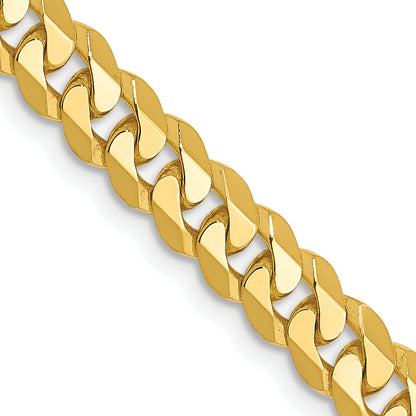 24 Inch 10K 4.6mm Flat Beveled Curb Chain