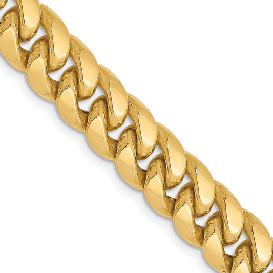 24 Inch 10K 7.3mm Semi-Solid Miami Cuban Chain