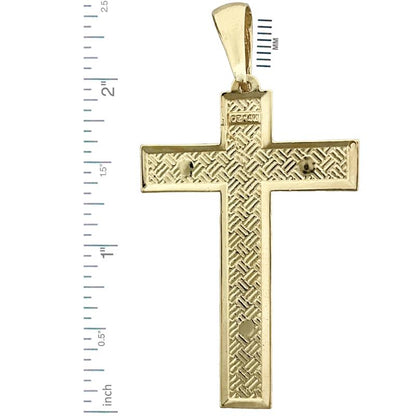 14K Gold 46MM Crucifix Pendant