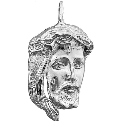 14K Gold 46MM Jesus Christ Head Pendant