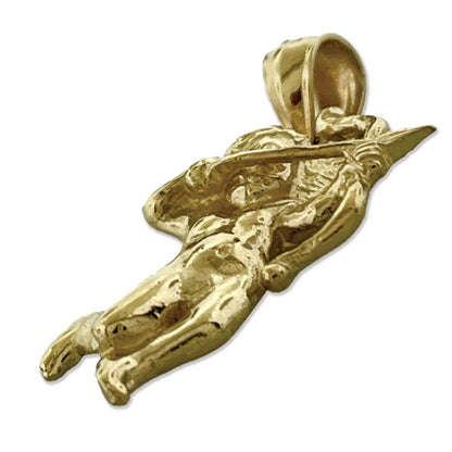 14K Gold Cupid Angel Charm