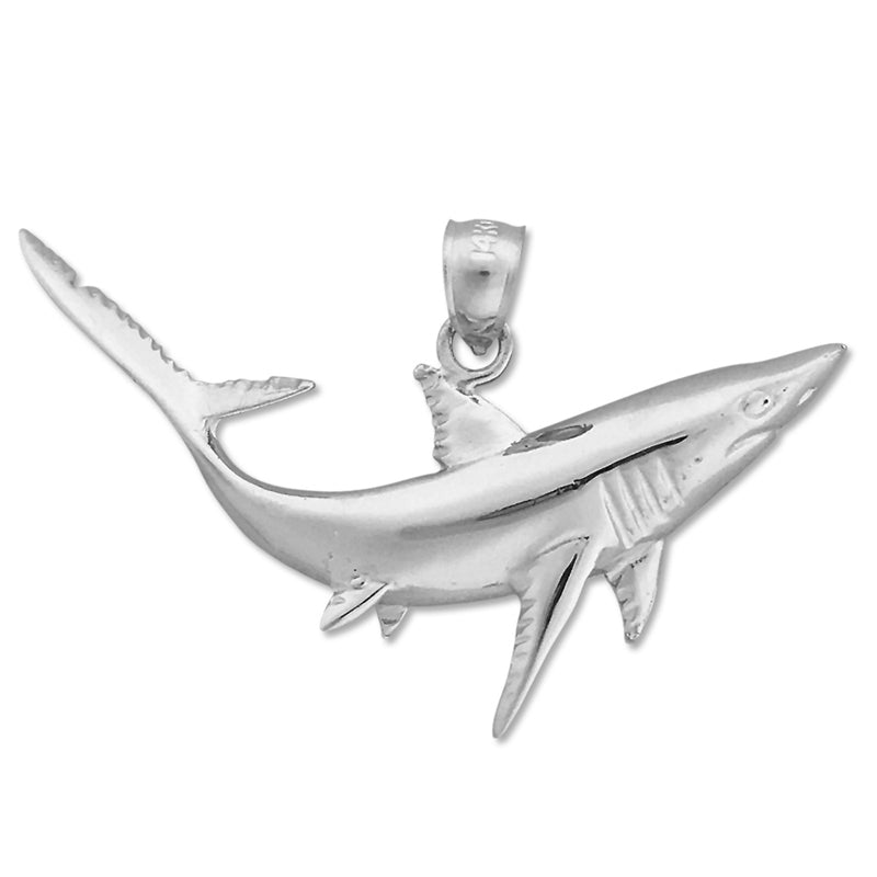 14K Gold Shark Pendant