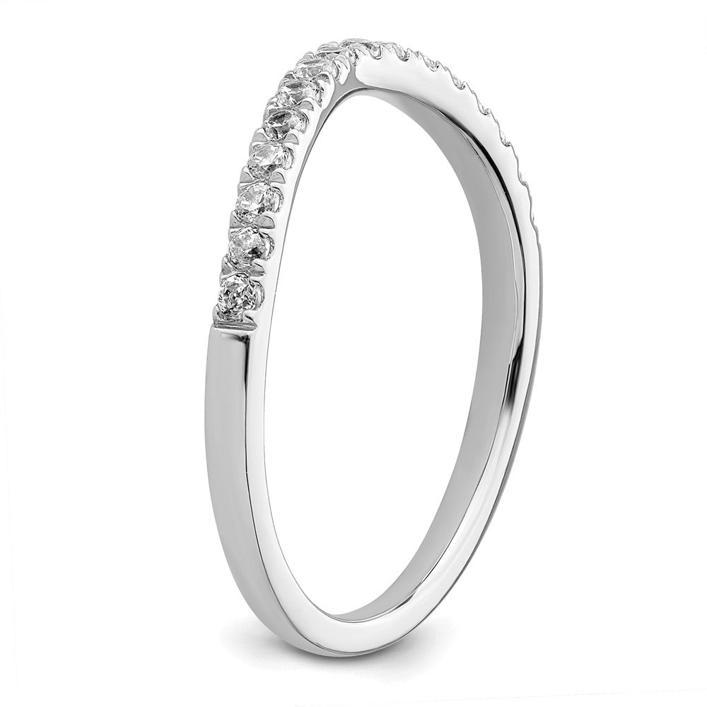 True Origin 14K White Gold 1/2 carat Lab Grown Diamond VS+ F+ Set of Two Complete Wedding Band Rings