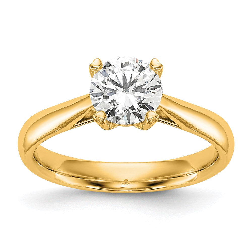 True Origin 14K 1/2 carat Certified Complete Lab Grown Diamond VS+ F+ Round Solitaire Engagement Ring