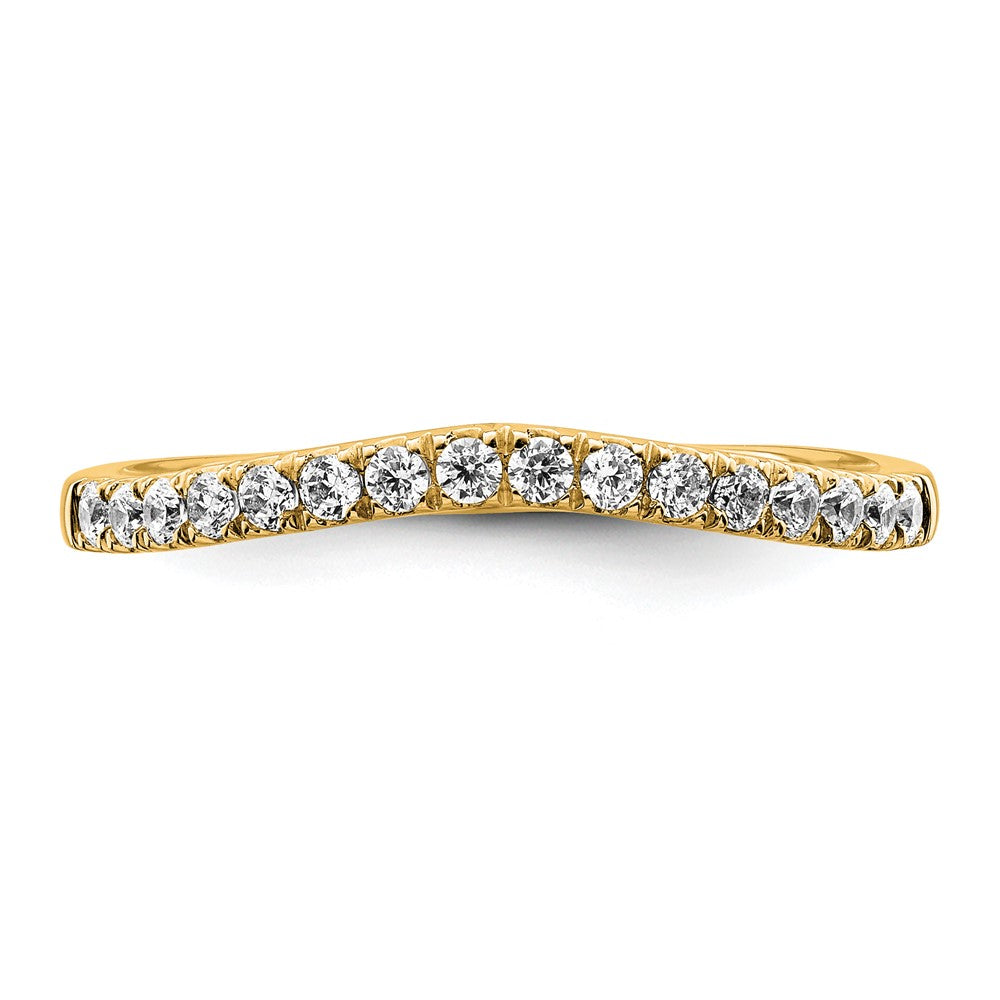 True Origin 14K Yellow Gold 1/2 carat Lab Grown Diamond VS+ F+ Set of Two Complete Wedding Band Rings