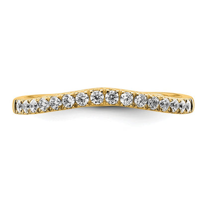True Origin 14K Yellow Gold 1/2 carat Lab Grown Diamond VS+ F+ Set of Two Complete Wedding Band Rings