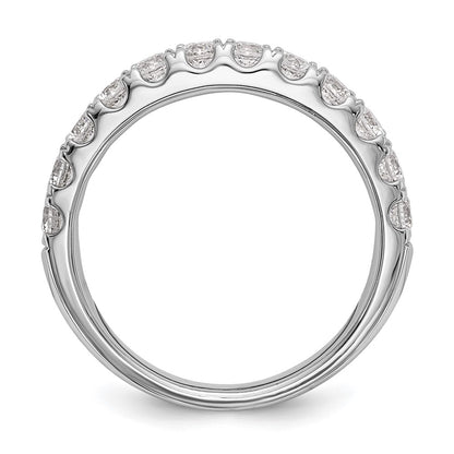 True Origin 14K White Gold 7/8 carat Lab Grown Diamond VS+ F+ Complete Wedding Band Ring