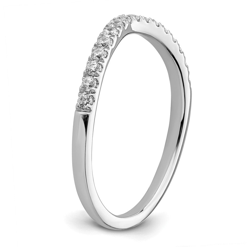 True Origin 14K White Gold 1/2 carat Lab Grown Diamond VS+ F+ Set of Two Complete Wedding Band Rings