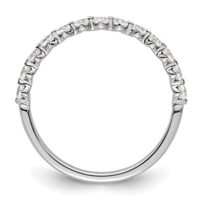 True Origin 14K White Gold 1/2 carat Lab Grown Diamond VS+ F+ Complete Wedding Band Ring