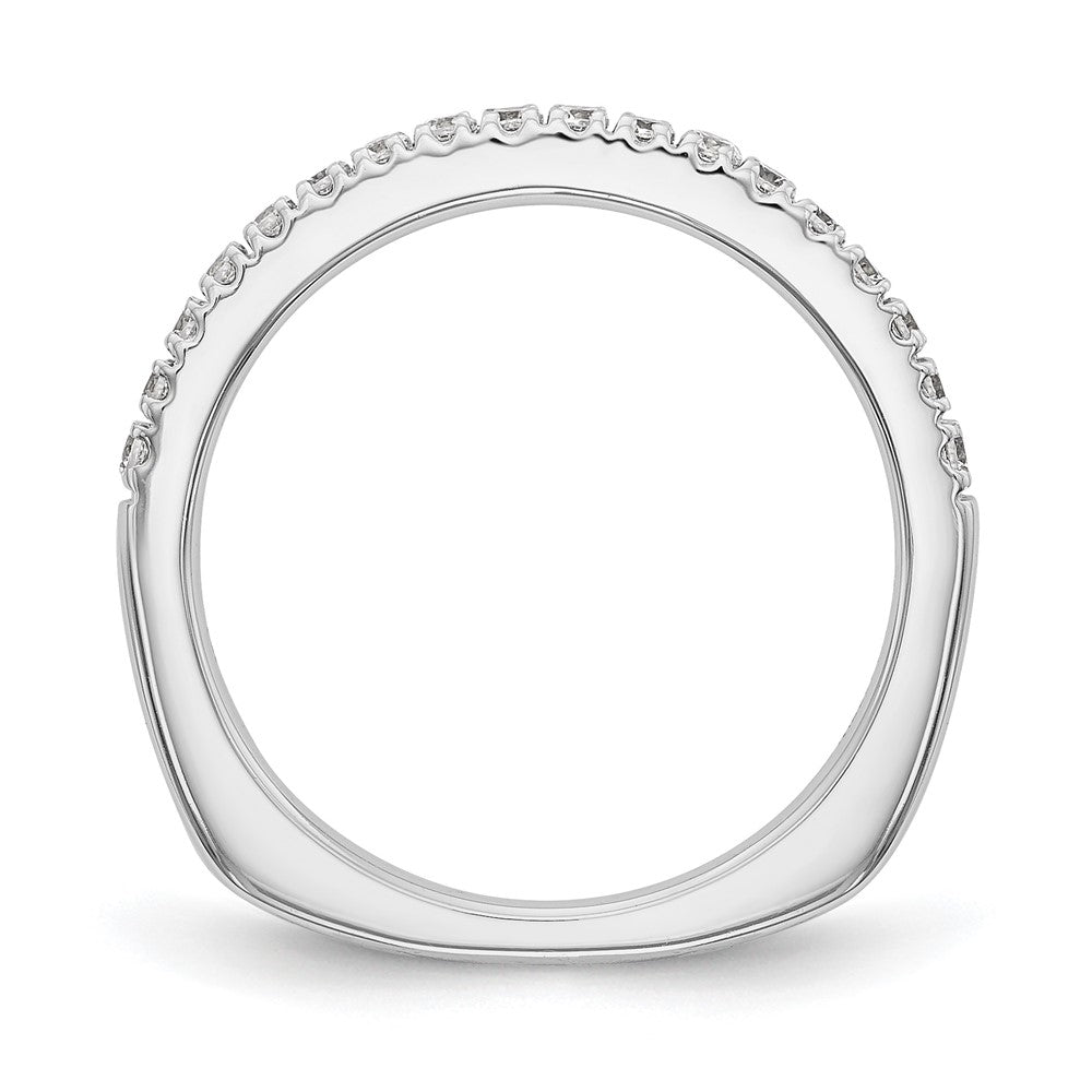 True Origin 14K White Gold 3/8 carat Lab Grown Diamond VS+ F+ Complete Wedding Band Ring