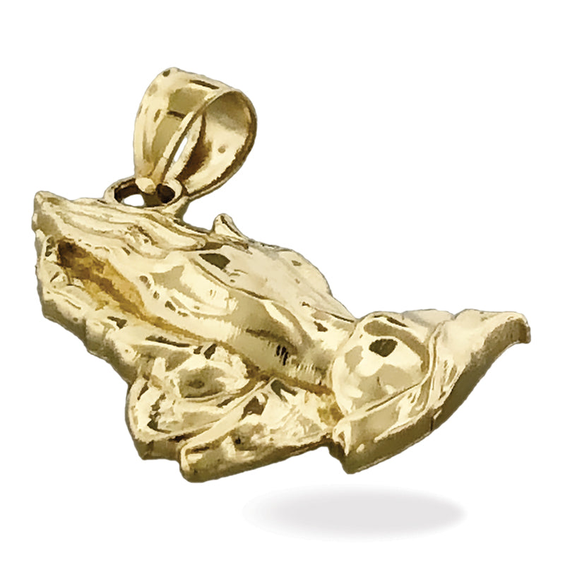 14K Gold Praying Hands Pendant