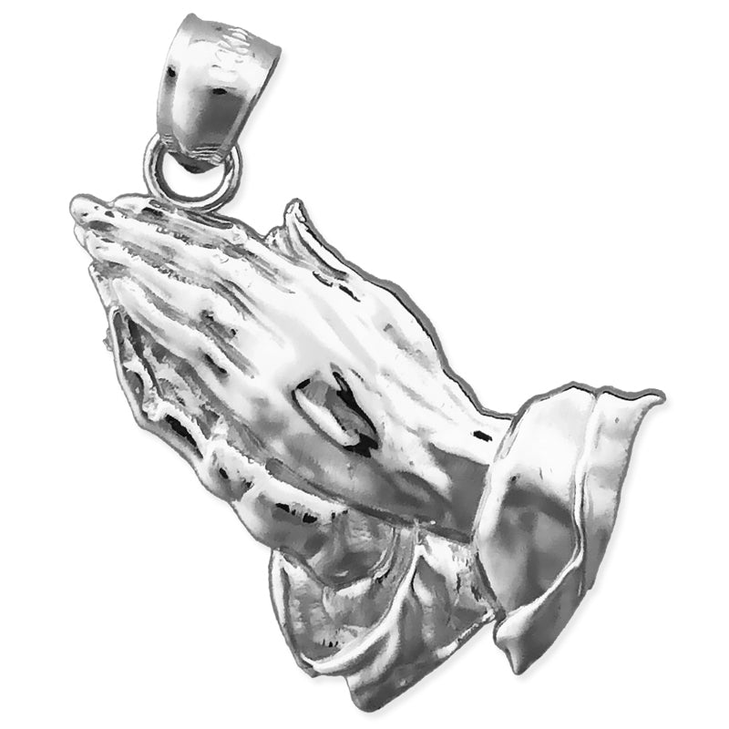 14K Gold Praying Hands Pendant