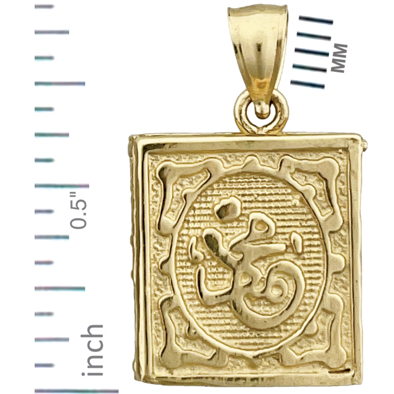 14K Gold 3D Islamic Quran Locket Charm