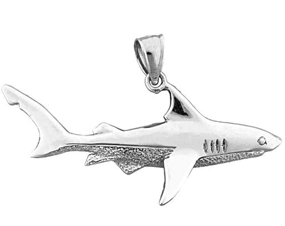 14K Gold 46MM Shark Pendant