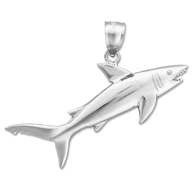 14K Gold Jaws Open Shark Pendant